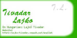 tivadar lajko business card