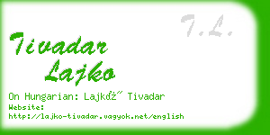 tivadar lajko business card